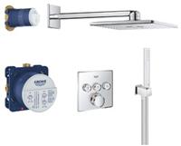 GROHE Set: Unterputzarmatur Grohtherm Smartcontrol, mit Rainshower SmartActive 310 Cube