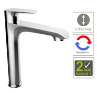 Boss&wessing BWS Wastafelmengkraan Marta Eenhendel Hoog 26cm model Chroom