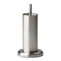 Meubelpootjes Ronde RVS meubelpoot 14 cm met flens (M8)