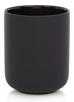 ZONE Zahnbürstenbecher UME, Steingut mit Soft-Touch, schwarz, ca. 10,5 cm H | ZO-381074 | 5708760660285