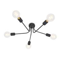 QAZQA Moderne Deckenleuchte schwarz 59 cm 5-Licht - Botu