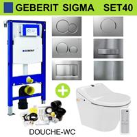 Geberit UP320 Toiletset set40 Maro D'Italia DI600 Douchewc met Sigma drukplaat