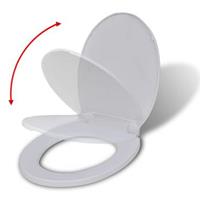 vidaXL Toiletbril soft-close wit ovaal