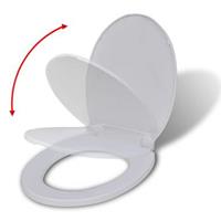 vidaxl Toiletbril soft-close ovaal wit