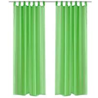 VidaXL Gordijn Appelgroen 140x175 cm (2 stuks)