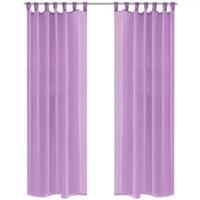 VidaXL Gordijnen voile 140x245 cm lila 2 st
