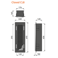 Looox Closed inbouw closetborstelgarnituur betegelbaar antraciet