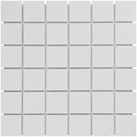 UCI Barcelona mozaïektegel 4.8x4.8x0.8cm wandtegel voor binnen en buiten vierkant Keramiek Extra Wit AF13051