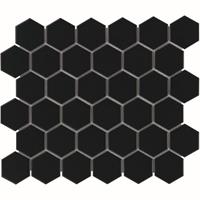 UCI Barcelona mozaiektegel 5.1x5.9x0.5cm voor wand voor binnen en buiten geglazuurd keramiek zwart AFH13317