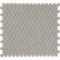 UCI London mozaïektegel 1.9x0.5x0.5cm voor vloer voor binnen en buiten Rond Keramiek Grijs LOP2029