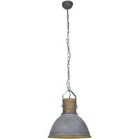 Brilliant Frieda 93630/70 Pendellamp LED E27 60 W Beton-grijs, Hout