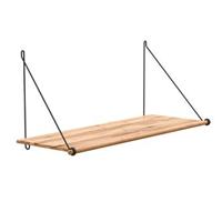We Do Wood Loop Shelf - Bamboe boekenplank - Zwart - B72 x H31 x D26 Â cm