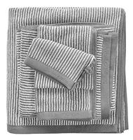 Marc O'Polo Timeless Tone Stripe Grey & White-6 x Washandjes (16 x 22 cm)