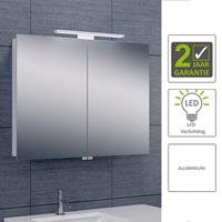 Boss&wessing BWS LED Spiegelkast Luxe Aluminium 80x60x14 cm