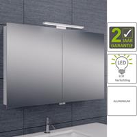 Boss&wessing BWS LED Spiegelkast Luxe Aluminium 120x60x14 cm