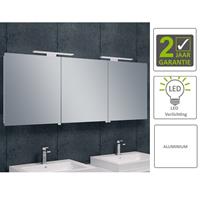 Boss&wessing BWS LED Spiegelkast Luxe Aluminium 140x60x14 cm