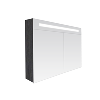 Saniclass Spiegelkast EX100 Double Face Black Wood 990x700x150