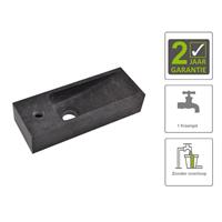 Boss&wessing BWS Hardsteen Fontein Zwart Smal 38x14x8 cm (Kraangat Links)