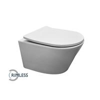 Douche Concurrent Wiesbaden Vesta-Junior rimless wandcloset+ Shade zitting wit
