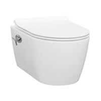 Idevit Wandcloset  Alfa met Bidet Randloos Wit Keramiek 36x52x30cm (Excl. zitting)