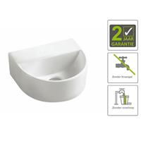 Boss&wessing BWS Keramische Fontein Halfrond Zonder Kraangat Wit 30x25 cm
