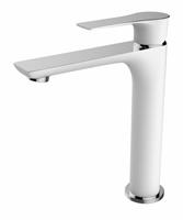 Aqua Splash Praxi Wastafelmengkraan Hoog Wit Chroom 