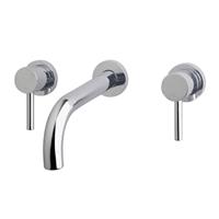 Aqua Splash Amon Round Inbouw Wastafelmengkraan 2 Knops Chroom 
