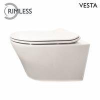 Aqua Splash Hangtoilet Vesta Rimless Diepspoel Wit 