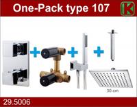 Aqua Splash One Pack Inbouwthermostaatset Vierk.Type 107 