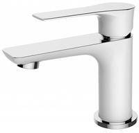Aqua Splash Praxi Wastafelmengkraan Laag Wit Chroom 