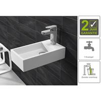 Boss&wessing BWS Fontein Solid Surface 40x22x10 cm (Rechts) Mat Wit