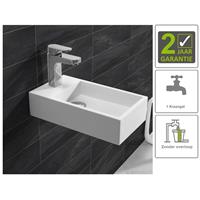 Boss&wessing BWS Fontein Solid Surface 40x22x10 cm (Links) Mat Wit