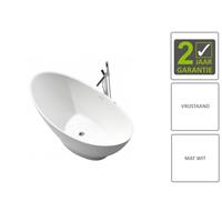 Boss&wessing BWS Vrijstaand Bad Solid Surface Type2 186x82x59 cm Mat Wit