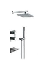 Huber Ego Bad/douche thermostaat met doucheset inbouw chroom 917D.EG21H.CR