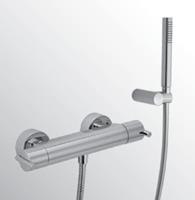 Huber Tratto Douchethermostaatkraan met douchegarnituur Chroom TT.D01010.21