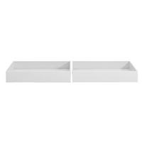 Opberglades Naia - hoogglans wit (2 stuks)