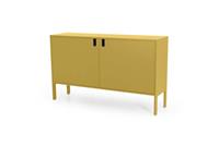 dressoir Uno 2-deurs - mosterd - 89x148x40 cm