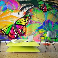 Fotobehang - Kleurige Vlinder , multi kleur