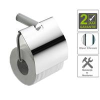 Boss&wessing Ida toiletrolhouder met klep chroom