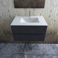 Zaro Malaga badmeubel 80cm mat antraciet 1 kraangat