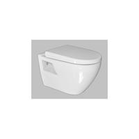 sanicare Wandcloset  Soft-Close Toiletzitting Met Anti-Slip Bumper 51x36 cm Wit Keramiek 