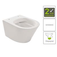 Boss&wessing BWS Wandcloset Vesta Junior 47cm Diepspoel Randloos Zonder Zitting Wit