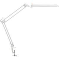 Maul spaarlamp Maulatlantic met bureauklem, wit