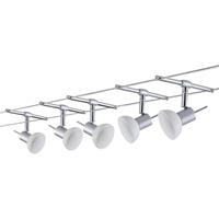 Paulmann,LED Deckenleuchte Seilsystem Sheela Chrom matt mit 5 Spots max. 10W GU5,3