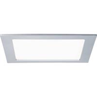 Paulmann,LED Panel ultraflach Einbau quatratisch 22x22cm neutralweiß Farbe Chrom matt 18W IP44 spritzwassergeschützt