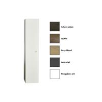 sanicare Kolomkast  Q5 1 Soft-Close Deur 160 cm Grey-Wood