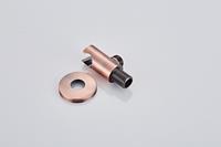 saniclear Copper wand aansluitbocht geborsteld koper