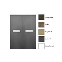 sanicare Kolomkast  Q2/Q3/Q8 2-Deurs Soft-Closing Alu Greep 90x67x32 cm Grey-Wood 