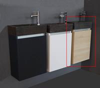 Lambinidesigns Trendline fonteinkast natuursteen en eiken links/rechts