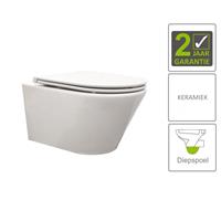 Boss&wessing BWS Wandcloset Vesta Rimless Diepspoel Inclusief Flatline Zitting Wit